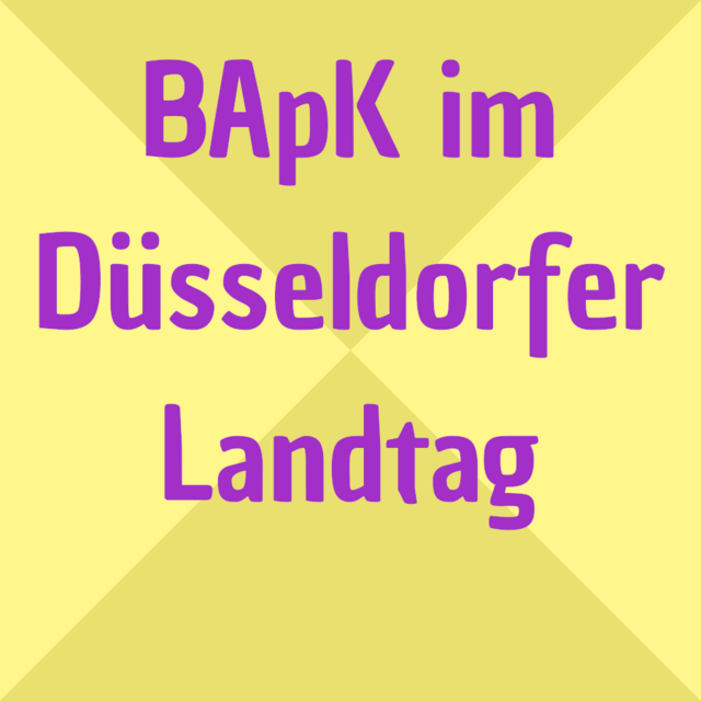 Textkachel: BApK im Düsseldorfer Landtag